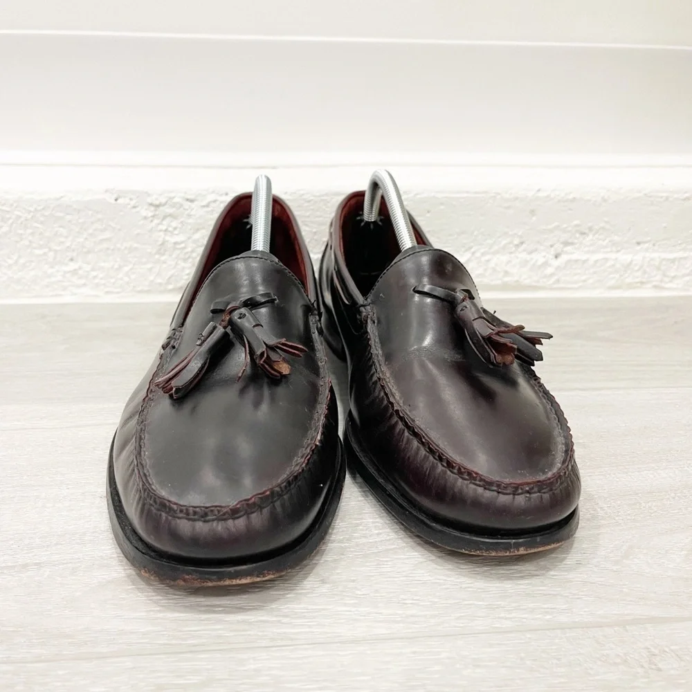 Cole Haan Pinch Grand Tassel Slip-On Loafer Moccasin Burgundy Leather 10.5